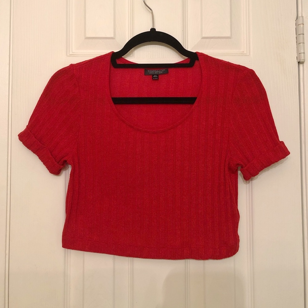 Top Shop Red Crop Top